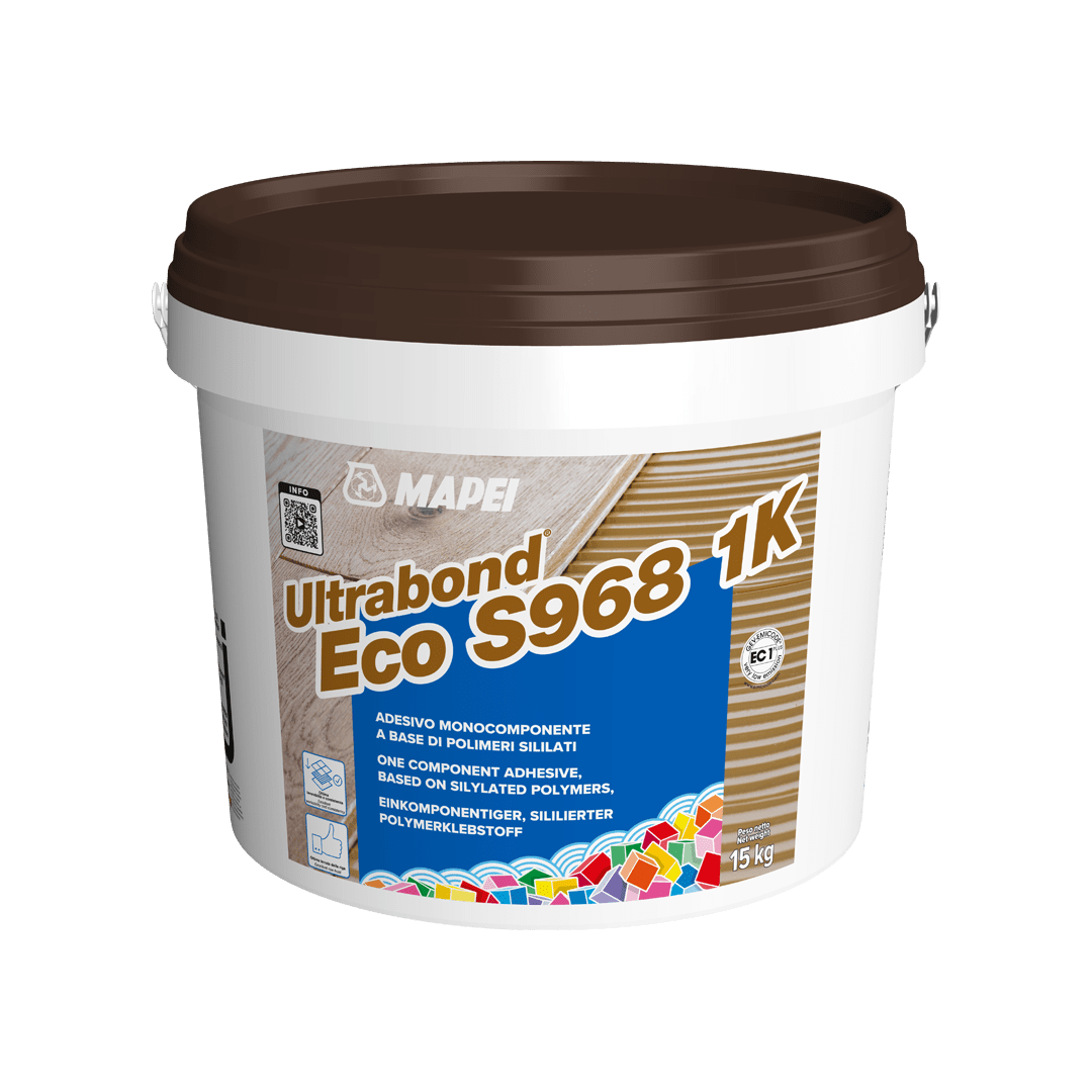 ULTRABOND ECO S968 1K – Adesivo monocomponente a base di polimeri sililati, completamente esente da solventi (secondo TRGS 610) a bassissima emissione di sostanze organiche volatili (EMICODE EC1 Plus)