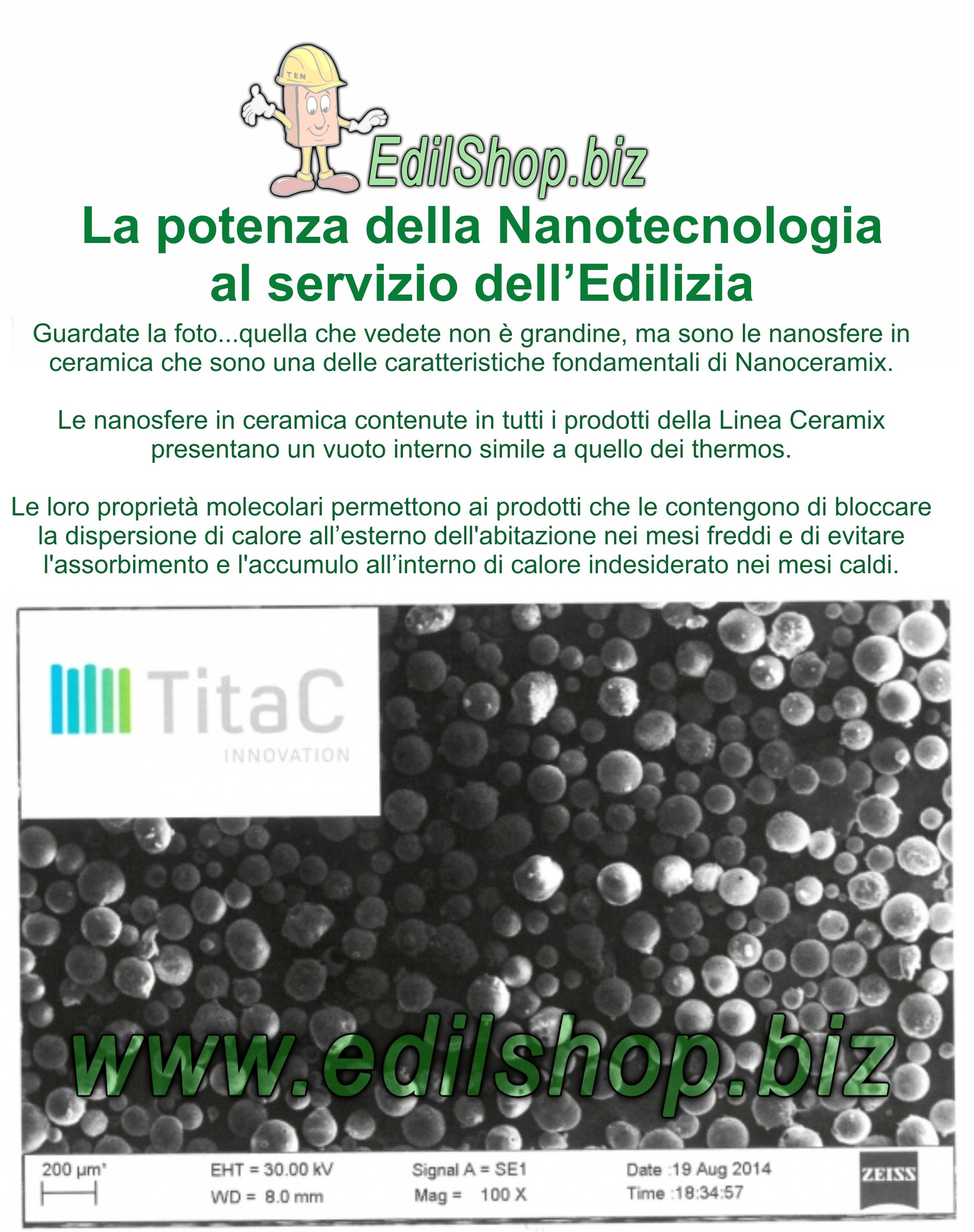 Microsfere Ceramiche Additivo Termoriflettente in polvere per pitture - immagine 3